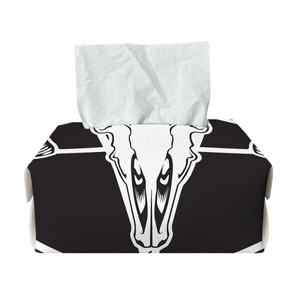 Satan Goat Skull Pentagram Print Rectangle Tissue Box Cover