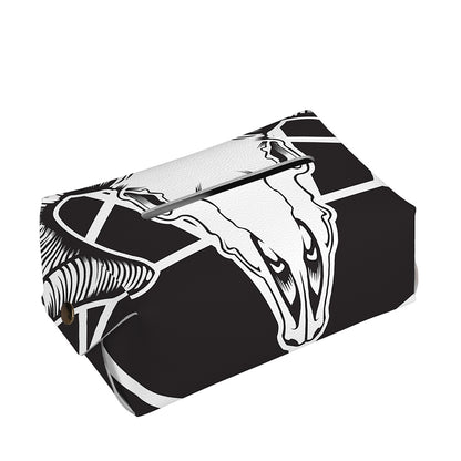 Satan Goat Skull Pentagram Print Rectangle Tissue Box Cover
