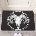 Satan Goat Skull Pentagram Print Rubber Doormat