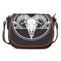 Satan Goat Skull Pentagram Print Saddle Bag