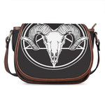 Satan Goat Skull Pentagram Print Saddle Bag