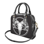 Satan Goat Skull Pentagram Print Shoulder Handbag