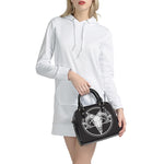 Satan Goat Skull Pentagram Print Shoulder Handbag