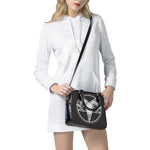 Satan Goat Skull Pentagram Print Shoulder Handbag