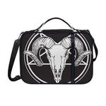 Satan Goat Skull Pentagram Print Shoulder Strap Bible Bag