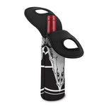 Satan Goat Skull Pentagram Print Single Neoprene Wine Tote