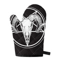 Satan Goat Skull Pentagram Print Single Oven Mitt