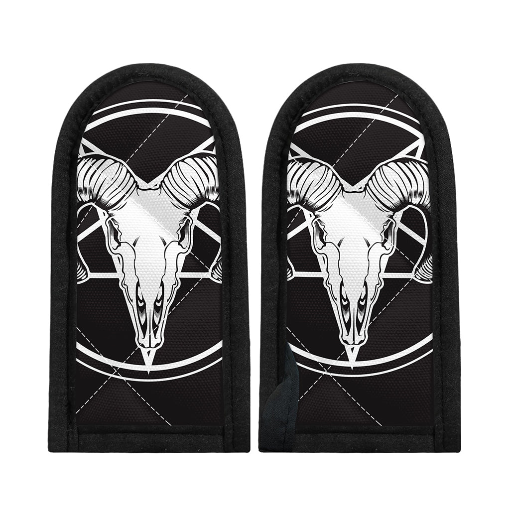 Satan Goat Skull Pentagram Print Skillet Handle Cover