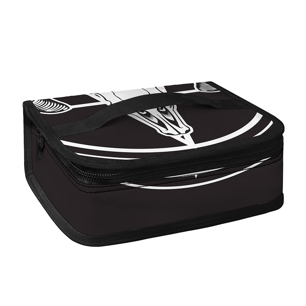 Satan Goat Skull Pentagram Print Small Lunch Bag