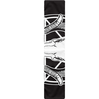 Satan Goat Skull Pentagram Print Table Runner