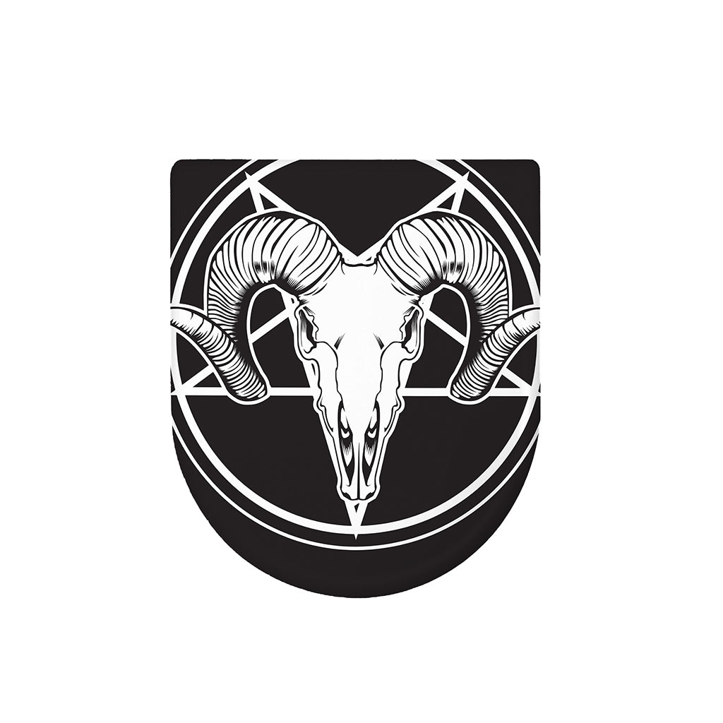 Satan Goat Skull Pentagram Print Toilet Lid Cover