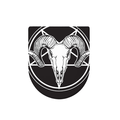 Satan Goat Skull Pentagram Print Toilet Lid Cover