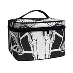 Satan Goat Skull Pentagram Print Travel Makeup Bag