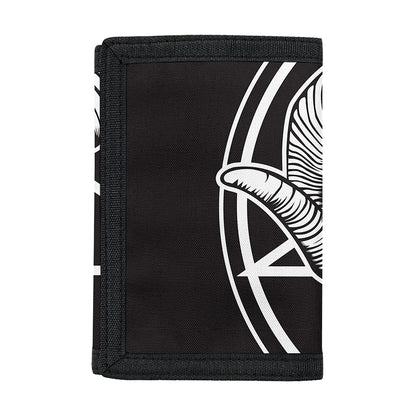 Satan Goat Skull Pentagram Print Trifold Wallet