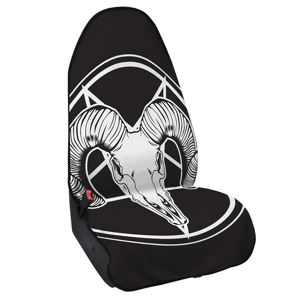 Satan Goat Skull Pentagram Print Waterproof Car Seat Cover