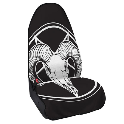 Satan Goat Skull Pentagram Print Waterproof Car Seat Cover