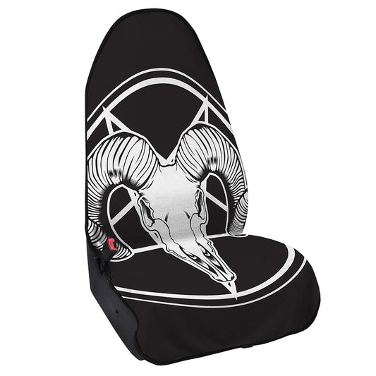 Satan Goat Skull Pentagram Print Waterproof Car Seat Cover