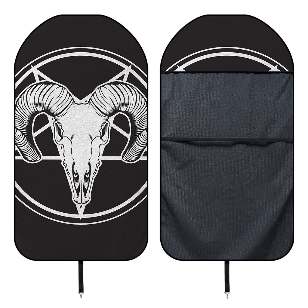 Satan Goat Skull Pentagram Print Waterproof Car Seat Cover
