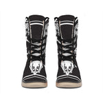 Satan Goat Skull Pentagram Print Winter Boots