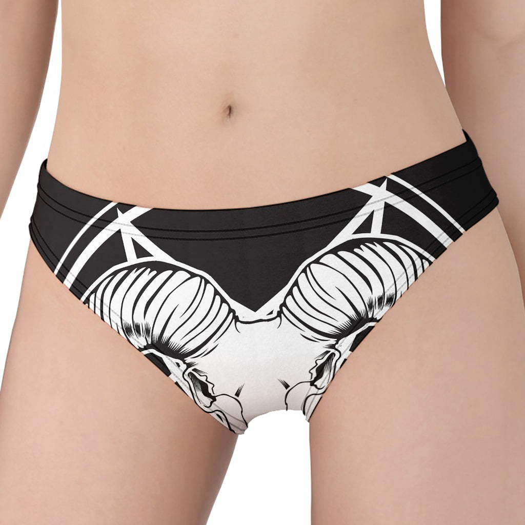 Satan Goat Skull Pentagram Print Women's Panties