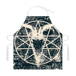 Satan Goat Skull Symbol Print Adjustable Apron