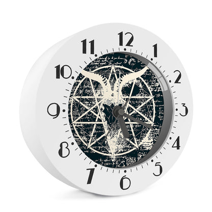 Satan Goat Skull Symbol Print Alarm Clock