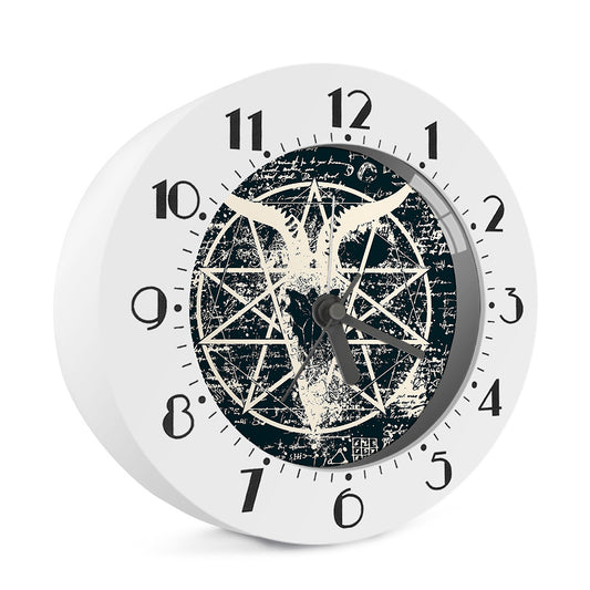 Satan Goat Skull Symbol Print Alarm Clock