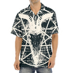 Satan Goat Skull Symbol Print Aloha Shirt