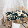 Satan Goat Skull Symbol Print Baby Crib Sheet
