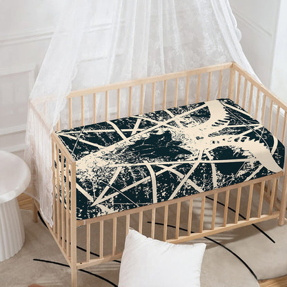 Satan Goat Skull Symbol Print Baby Crib Sheet