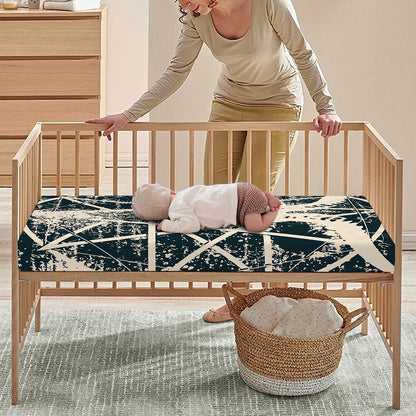 Satan Goat Skull Symbol Print Baby Crib Sheet