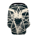 Satan Goat Skull Symbol Print Baby Seat Cover