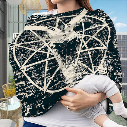 Satan Goat Skull Symbol Print Baby Seat Cover