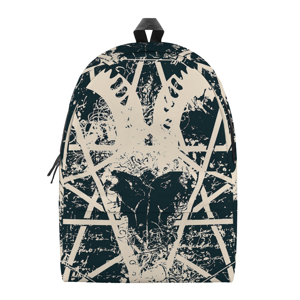 Satan Goat Skull Symbol Print Backpack