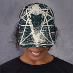 Satan Goat Skull Symbol Print Baseball Cap