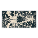 Satan Goat Skull Symbol Print Beach Towel