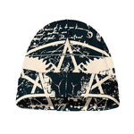 Satan Goat Skull Symbol Print Beanie