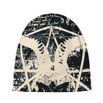 Satan Goat Skull Symbol Print Beanie