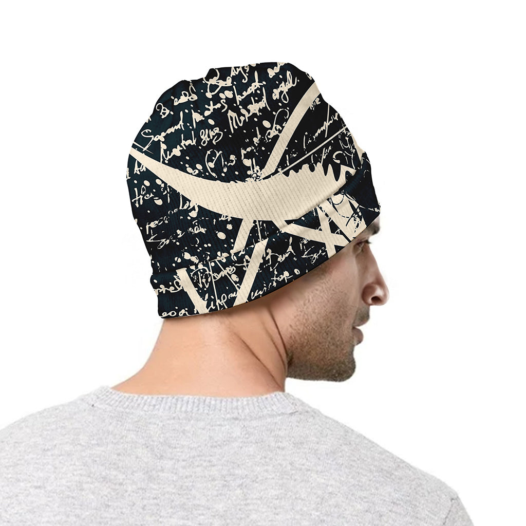 Satan Goat Skull Symbol Print Beanie