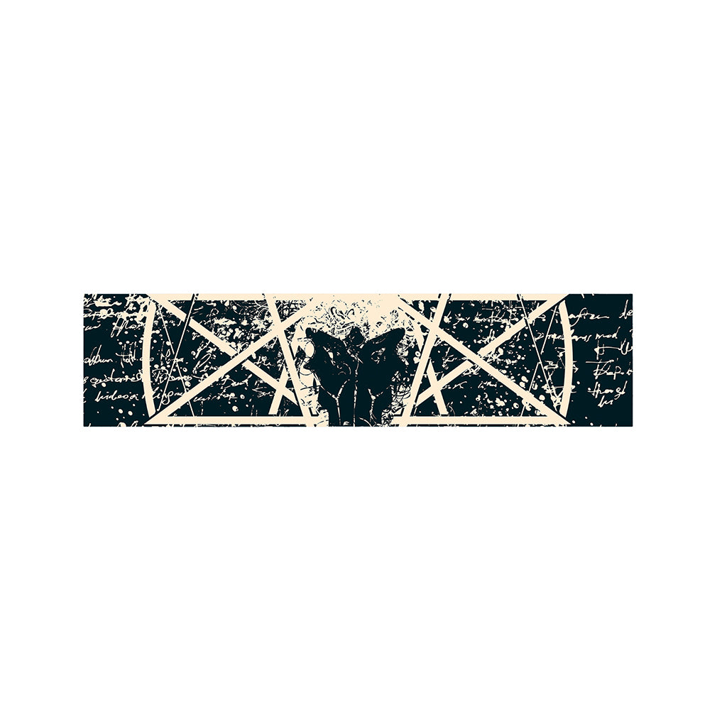 Satan Goat Skull Symbol Print Bed Runner