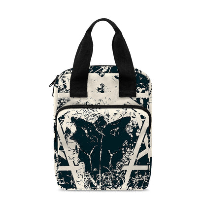 Satan Goat Skull Symbol Print Bible Tote Bag