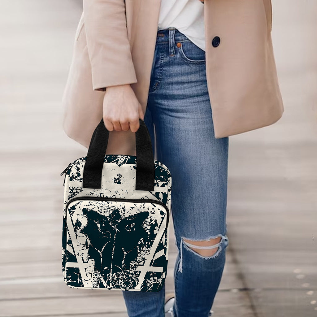 Satan Goat Skull Symbol Print Bible Tote Bag
