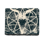 Satan Goat Skull Symbol Print Bifold Wallet