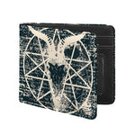 Satan Goat Skull Symbol Print Bifold Wallet