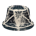 Satan Goat Skull Symbol Print Bucket Hat