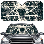 Satan Goat Skull Symbol Print Car Windshield Sun Shade