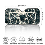Satan Goat Skull Symbol Print Car Windshield Sun Shade