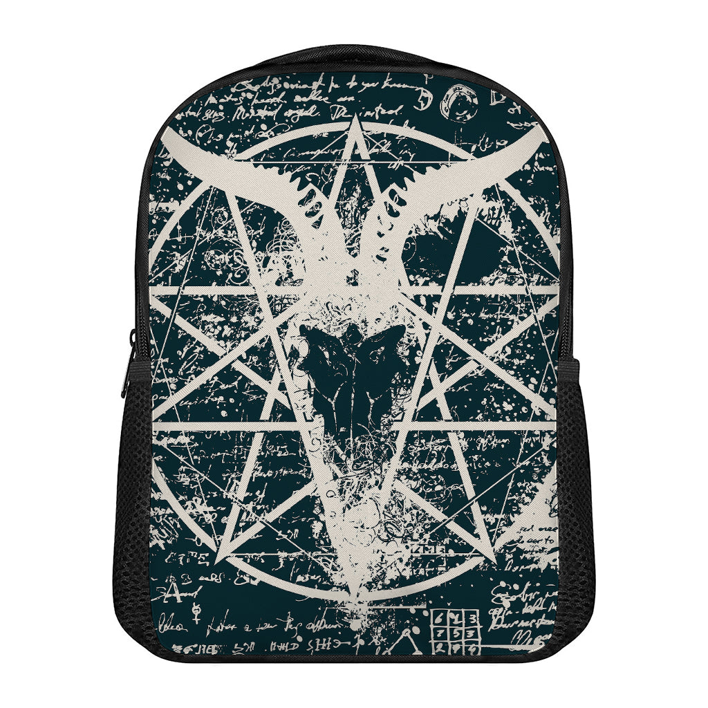 Satan Goat Skull Symbol Print Casual Backpack