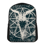 Satan Goat Skull Symbol Print Casual Backpack