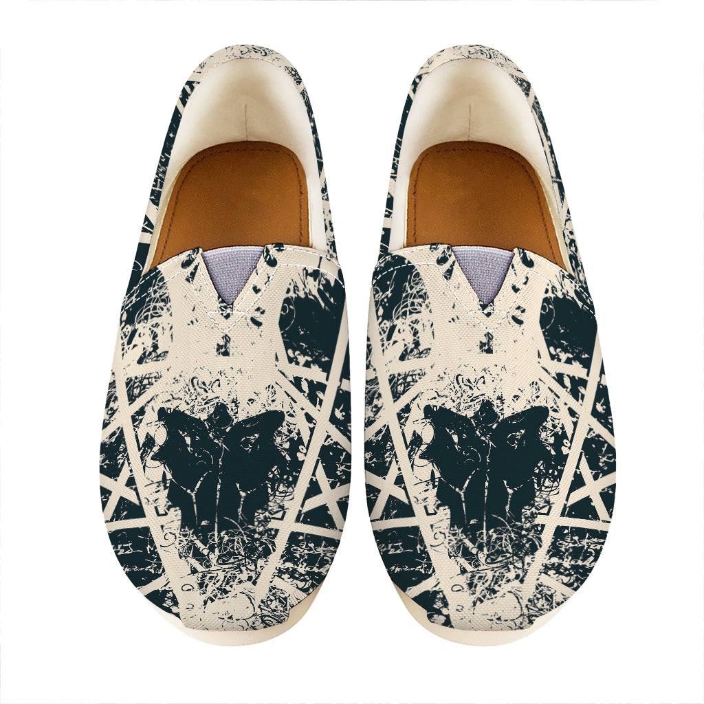 Satan Goat Skull Symbol Print Casual Shoes